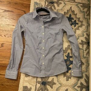 Banana Republic Non-Iron Stripped Button Down Dress Shirt - 00P